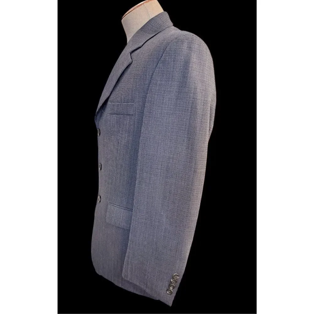 Lauren Ralph Lauren Men’s 40S Blue/Grey Wool 3 Button Blazer